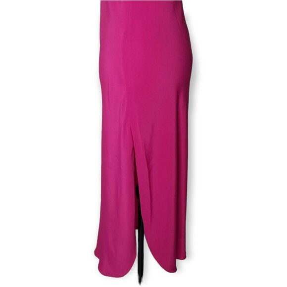 Vintage 70s 80s Christian Dior Pink Midi Slip Dress Flower Pearl On Chest - Picture 5 of 10